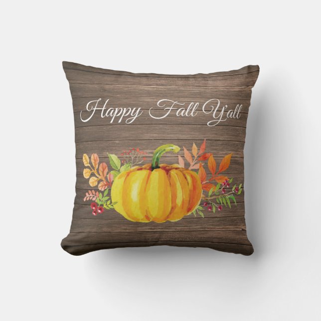 Cojín Decorativo Calabaza acuática rusa feliz otoño (Anverso)