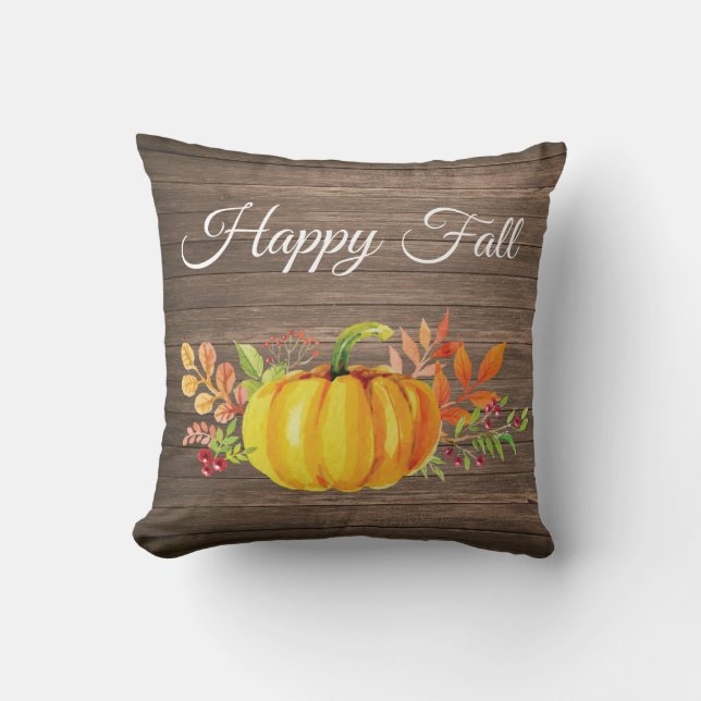 Cojín Decorativo Calabaza acuática rusa feliz otoño (Anverso)