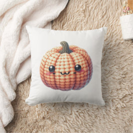 Cojín Decorativo Calabaza Adorable al Crochet