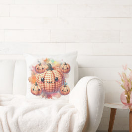 Cojín Decorativo Calabaza Adorable al Crochet