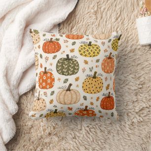 Cojín Decorativo Calabaza boho de otoño