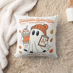 Cojín Decorativo Calabaza con Especias Latte Fantasma Nombre Person