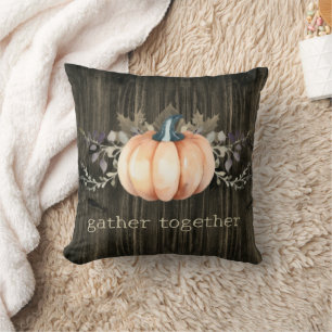 Cojín Decorativo Calabaza de Acuarela