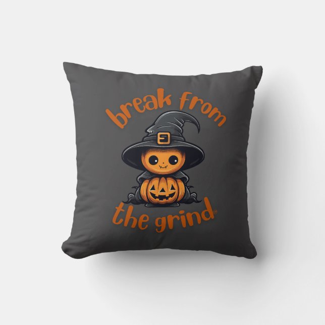 Cojín Decorativo Calabaza de Brujas BFTG Pillow (Anverso)