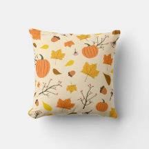 Calabaza de Cosecha de Otoño con Patrón de Hoja de