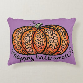 Cojín Decorativo Calabaza de filigreses de Halloween
