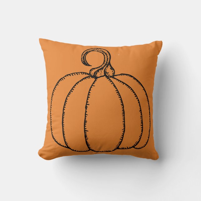 Cojín Decorativo Calabaza de Halloween (Anverso)