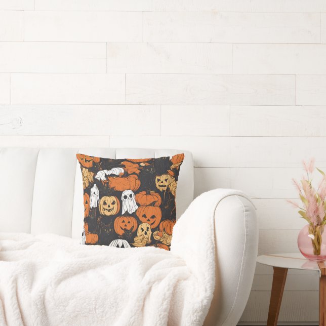 Cojín Decorativo Calabaza de Halloween (Sofá)