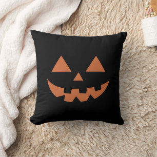 Cojín Decorativo Calabaza de Halloween con cara de Jack O' Lantern 