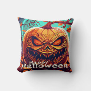 Cojín Decorativo Calabaza de Halloween de rama retorcida ornamentad
