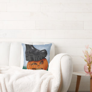 Cojín Decorativo Calabaza de Halloween Edgy Crushing It