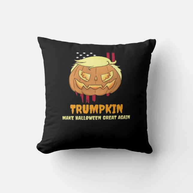 Cojín Decorativo Calabaza de Halloween, Halloween-Trumpkin (Anverso)