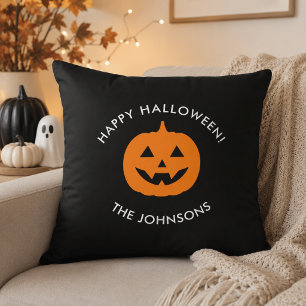 Cojín Decorativo Calabaza de Halloween minimalista – Familia person