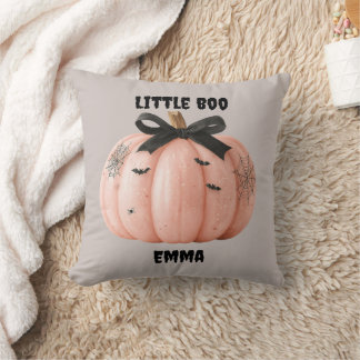 Cojín Decorativo Calabaza de Halloween personalizada de Little Boo