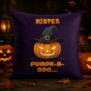 Cojín Decorativo Calabaza de Halloween Señor Pumpk-A-Boo