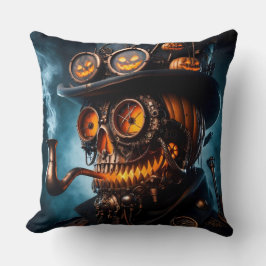 Cojín Decorativo Calabaza de Halloween Steampunk Gótico