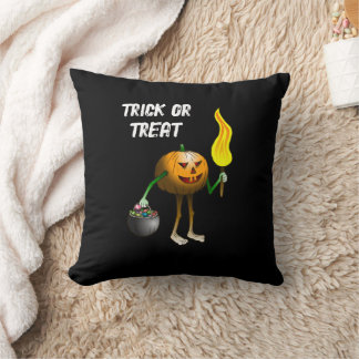 Cojín Decorativo Calabaza de Halloween Truco o Regalo