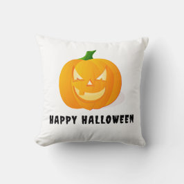 Cojín Decorativo Calabaza de Jack o' linterna Feliz Halloween