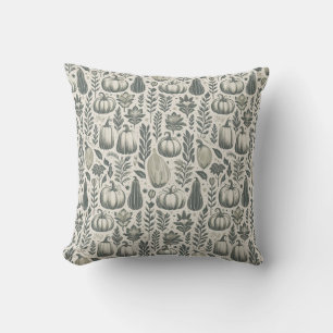 Cojín Decorativo Calabaza de Otoño Estampada Neutra
