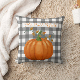 Cojín Decorativo Calabaza de patrón de búfalo negro blanco