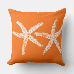 Cojín Decorativo Calabaza de pez estrella blanca Naranja Caída Beac
