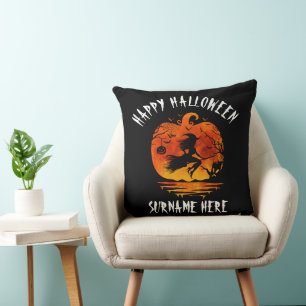 COJÍN DECORATIVO CALABAZA DE REUNIÓN FAMILIAR FELIZ HALLOWEEN PERSO