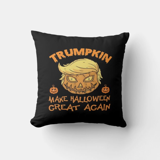 Cojín Decorativo Calabaza de Trumpkin Halloween (Anverso)