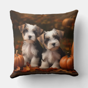 Cojín Decorativo Calabaza deslumbrante Otoño más Terrier