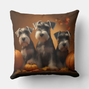 Cojín Decorativo Calabaza deslumbrante Schnauzer Ppy Autumn