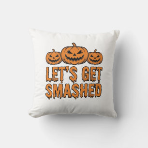 Cojín Decorativo Calabaza Divertida de Halloween Vamos a Destrozar