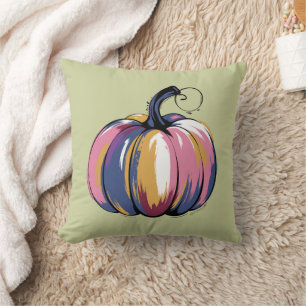 Cojín Decorativo Calabaza Divertida Leopardo Halloween Otoño