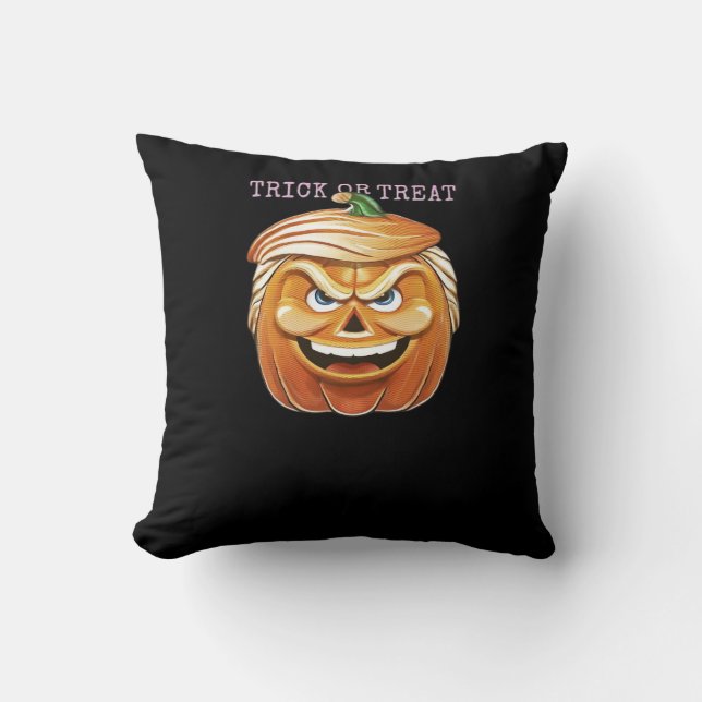 Cojín Decorativo Calabaza Donald, divertida Halloween asusta clásic (Anverso)