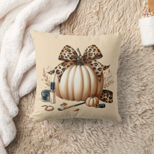 Cojín Decorativo calabaza elegante corbata de leopardo de impresión