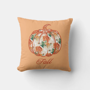 Cojín Decorativo Calabaza en un patrón de crisantemo
