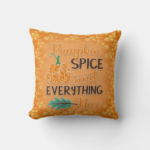 Cojín Decorativo Calabaza Especiada Naranja Otoño