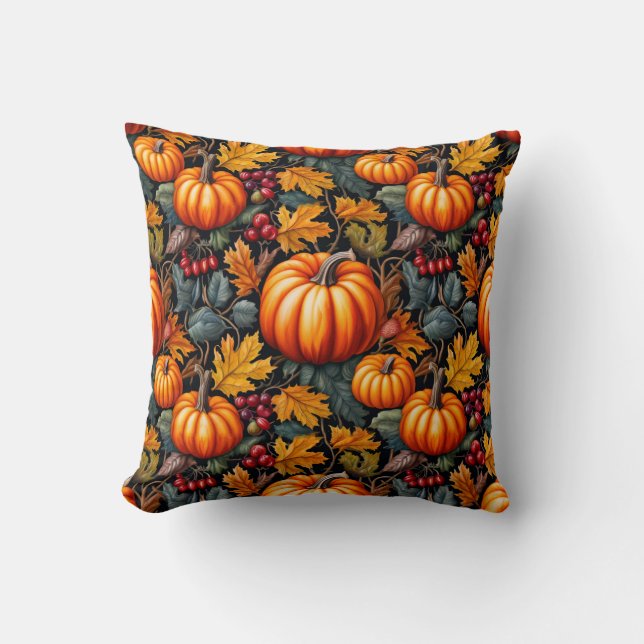 Cojín Decorativo Calabaza Fantasía (Anverso)