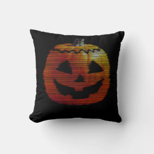 Cojín Decorativo Calabaza Glitchy TV