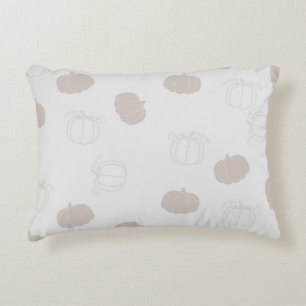 Cojín Decorativo Calabaza Gris Estampado de Otoño Temporada de Otoñ