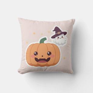 Cojín Decorativo Calabaza Kawaii Halloween