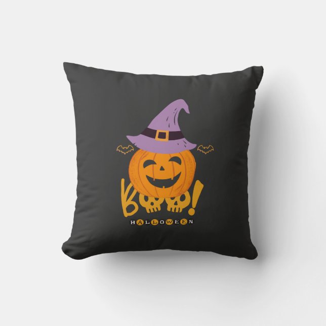 Cojín Decorativo Calabaza malvada (Anverso)