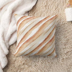 Cojín Decorativo Calabaza Melocotón Latte Rayas