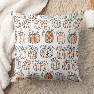 Cojín Decorativo Calabaza minimalista moderna – Naranja abstracto