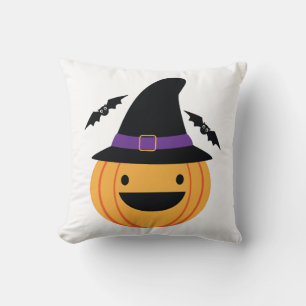 Cojín Decorativo Calabaza Murciélago Linterna de Halloween