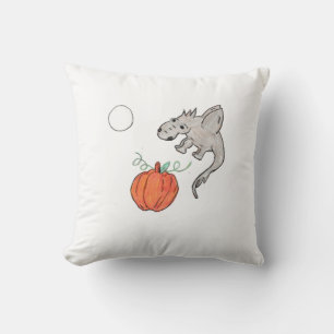 Cojín Decorativo Calabaza naranja con dragón