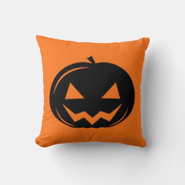 Cojín Decorativo Calabaza negra (Anverso)