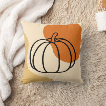 Calabaza otoñal con blob Naranja y forma abstracta