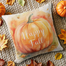 calabaza otoño naranja acuarela