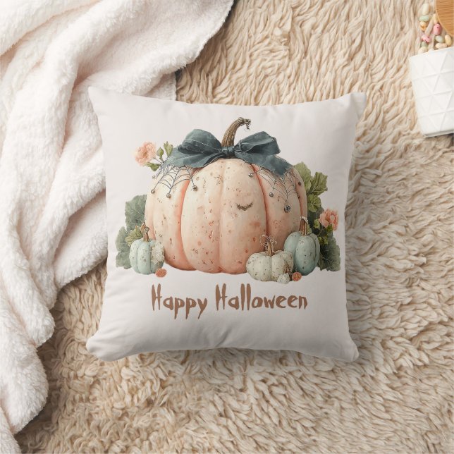 Cojín Decorativo Calabaza pastel feliz Halloween (Manta)