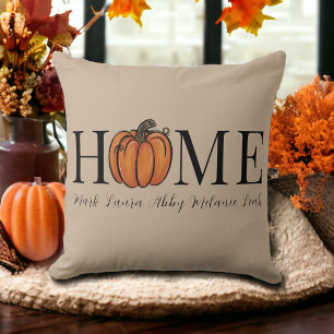 Cojín Decorativo CALABAZA Personalizada de Hogar para Familia en Ot