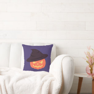Cojín Decorativo Calabaza retro naranja